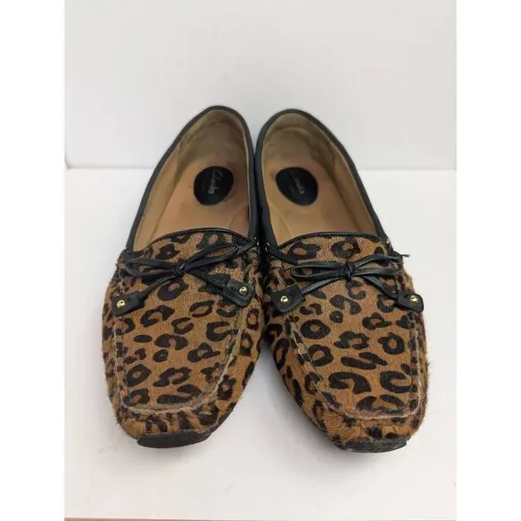 Clarks Dunbar cruiser calf hair animal leather boat loafer moccasins slip on 8.5 - Picture 8 of 8